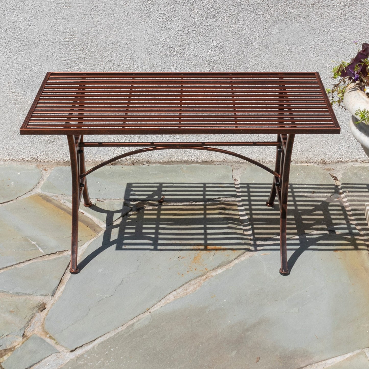 Valley Forge Iron Garden Table in Antique Bronze