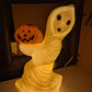 Vintage 1960's Blow Mold Ghost with Jack o Lantern- General Foam Plastics