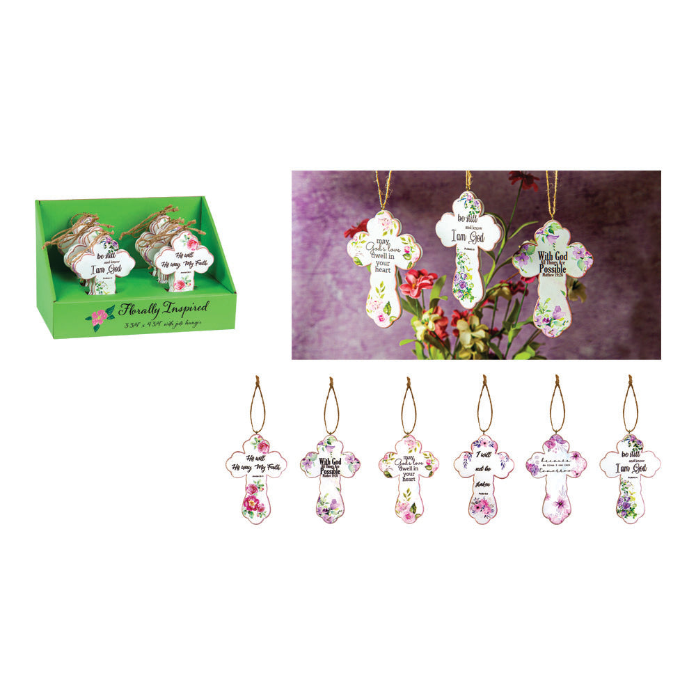 Florally Inspired Cross Set of 18