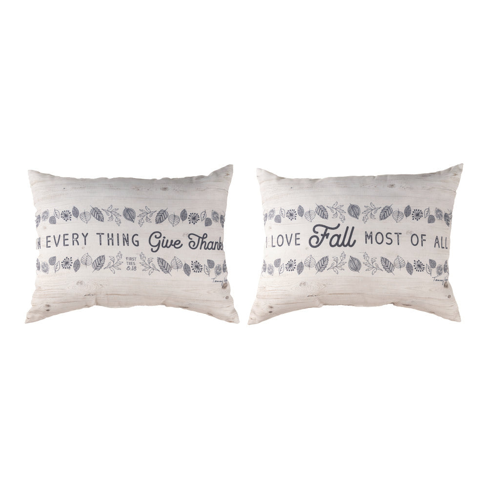 In Everything Give Thanks  24X18 Pillow Climaweave