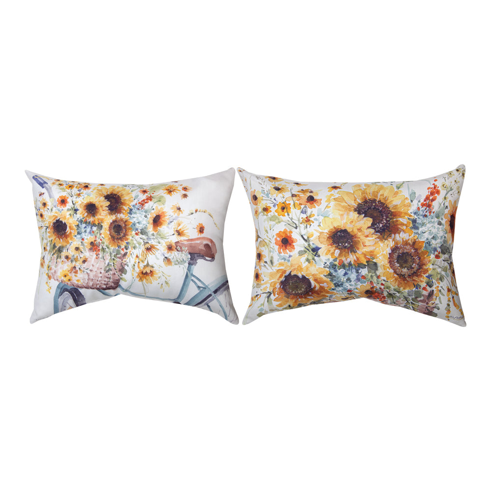 Sunflowers Forever Climaweave Pillow 18"x13" Indoor/Outdoor