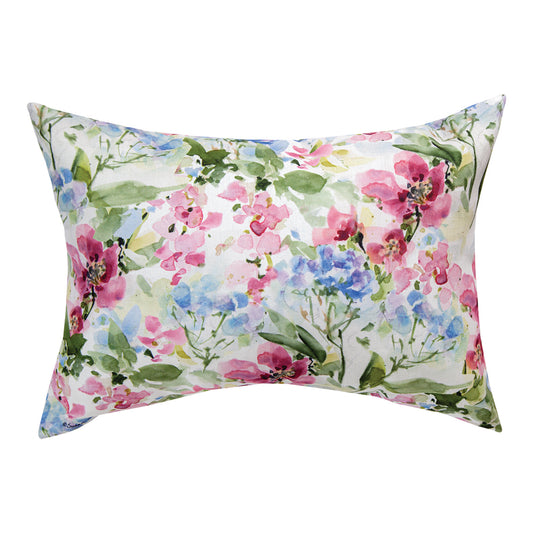 Watercolor Birds & Butterflies Climaweave Pillow 18"x13" Indoor/Outdoor