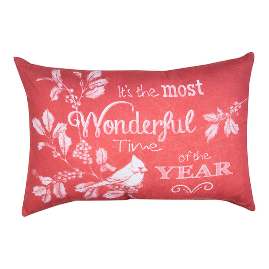 Chalkboard Christmas Climaweave Pillow 18" Indoor/Outdoor