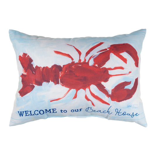 Welcome To Our Beach House 18X13 Climaweave Pillow Indoor/Outdoor