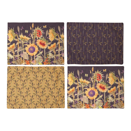 Sunflowers And Pumpkins Set Of 4 Placemats