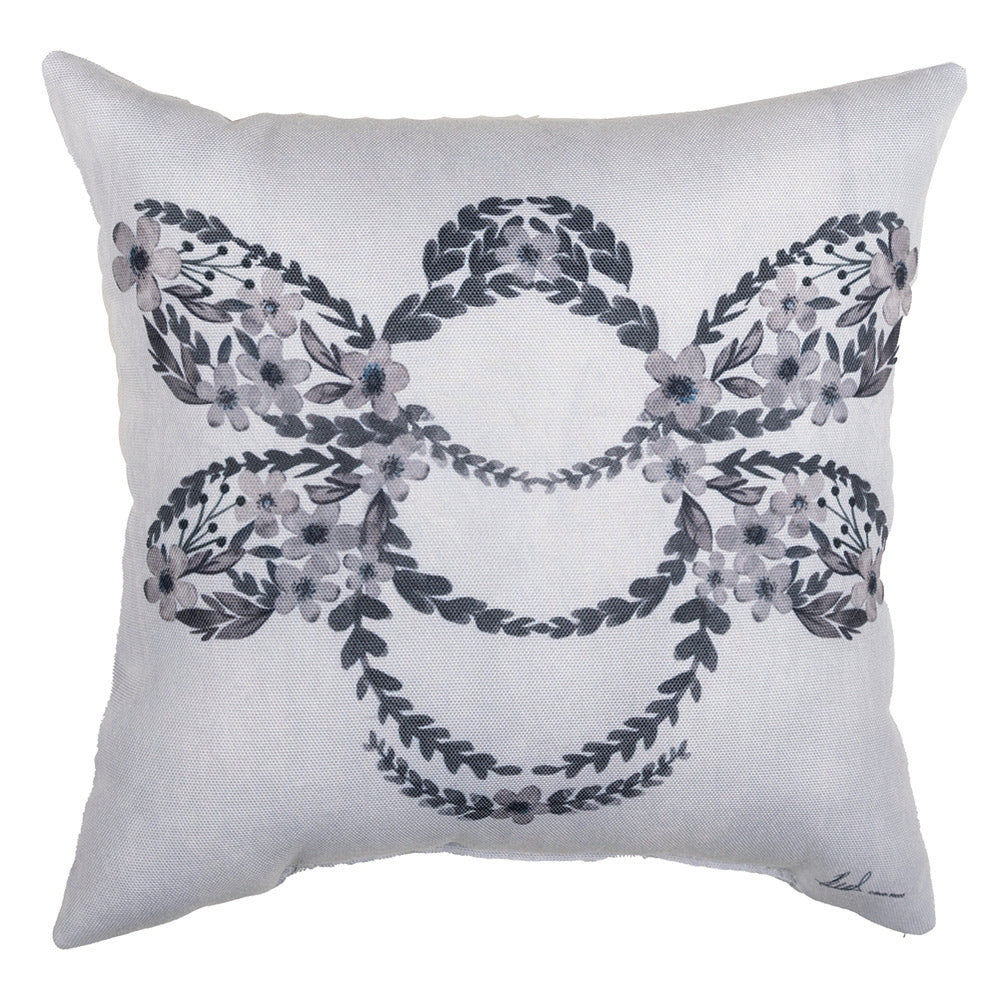 Bee Noir 18 Pillow Climaweave Indoor/Outdoor