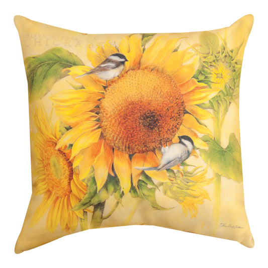 Chickadee's Feast Climaweave Pillow 18" Indoor/Outdoor