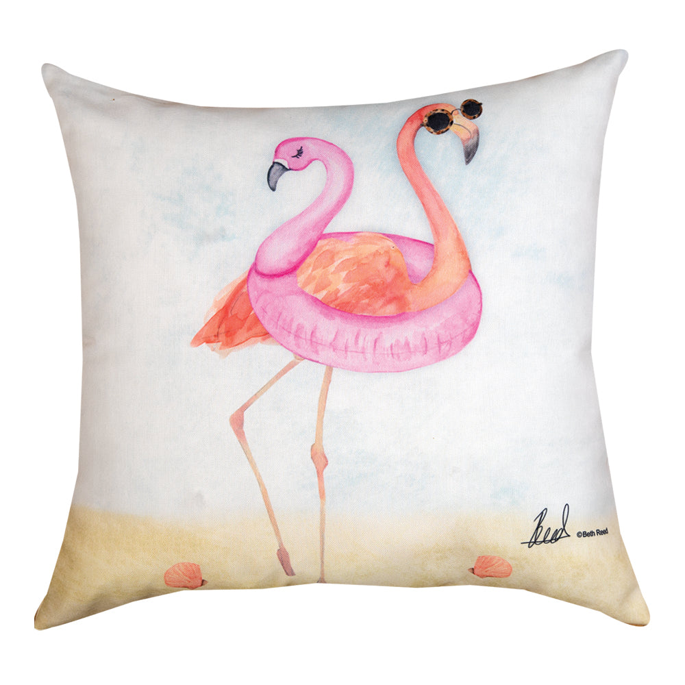 Floatie Flamingo Climaweave Pillow 18" Indoor/Outdoor