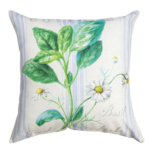 Floursack Herbs Cottage Climaweave Pillow 18" Indoor/Outdoor