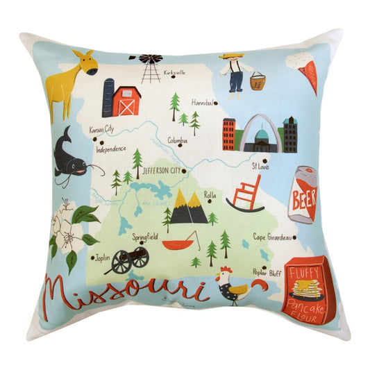 Missouri Map Climaweave Pillow 18" Indoor/Outdoor