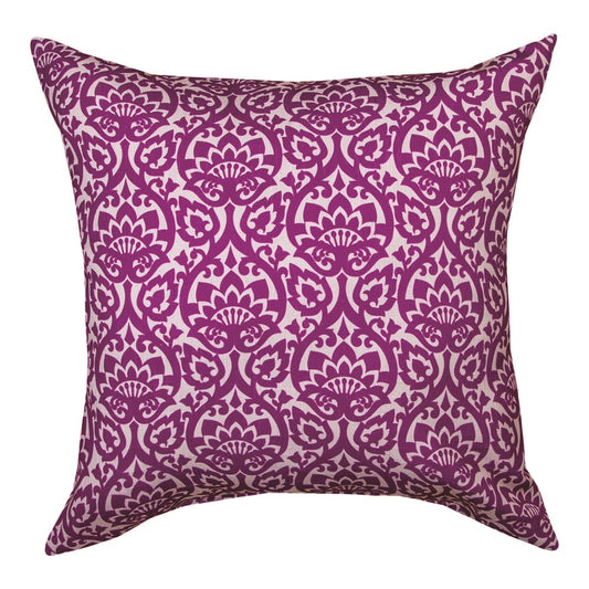 Quiet Gold Pillow-Purple 18" Throw Pillow