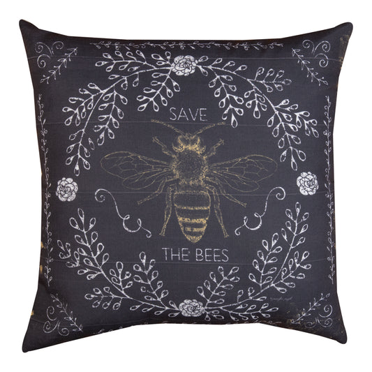 Save The Bees Climaweave Pillow 18" Indoor/Outdoor