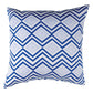 Zig Zag Sunflowers Blue 18 x 18 inch Pillow Climaweave Indoor/Outdoor