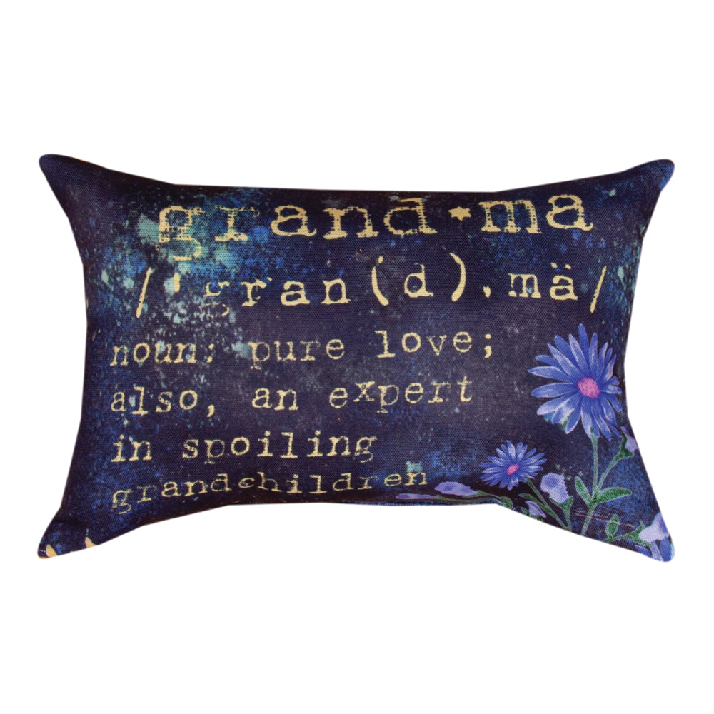 Grandma Definition Word Pillow 12.5"x8.5" Throw Pillow