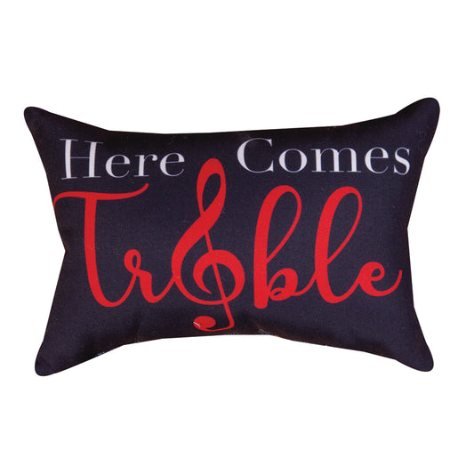 Here Comes Treble Word Pillow 12.5"x8.5" Throw Pillow