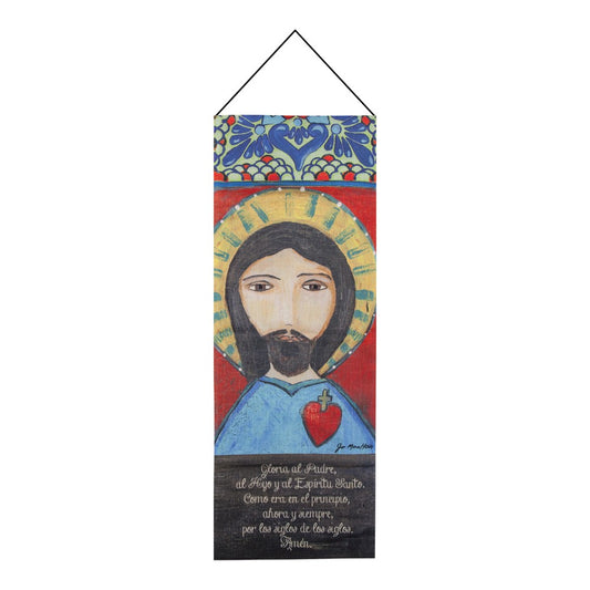 Sacred Heart Wall Panel 13x36 Tapestry