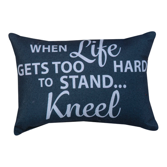 When Life Gets Hard Word Pillow 12.5"x8" Throw Pillow