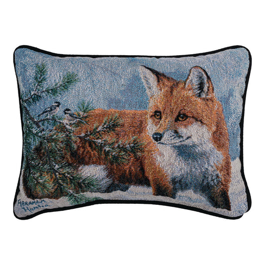 Snow Day Rectangle Woven Tapestry Pillow 17x12