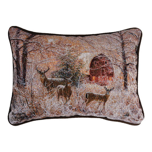 Winter Moonlight  Rectangle 17x12 Woven Pillow