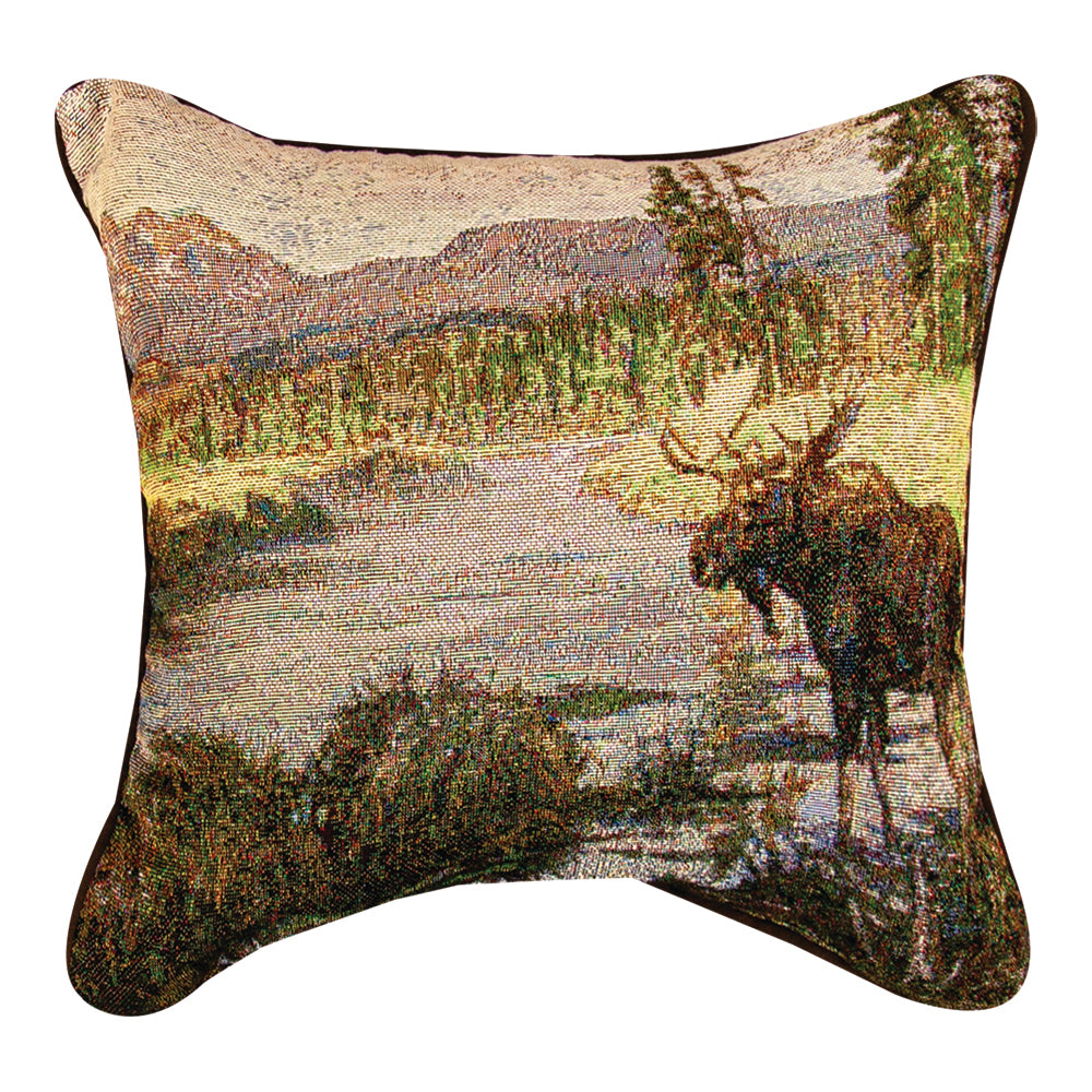 Morning Light-Polecat Creel Tapestry Pillow 17"x17" Throw Pillow