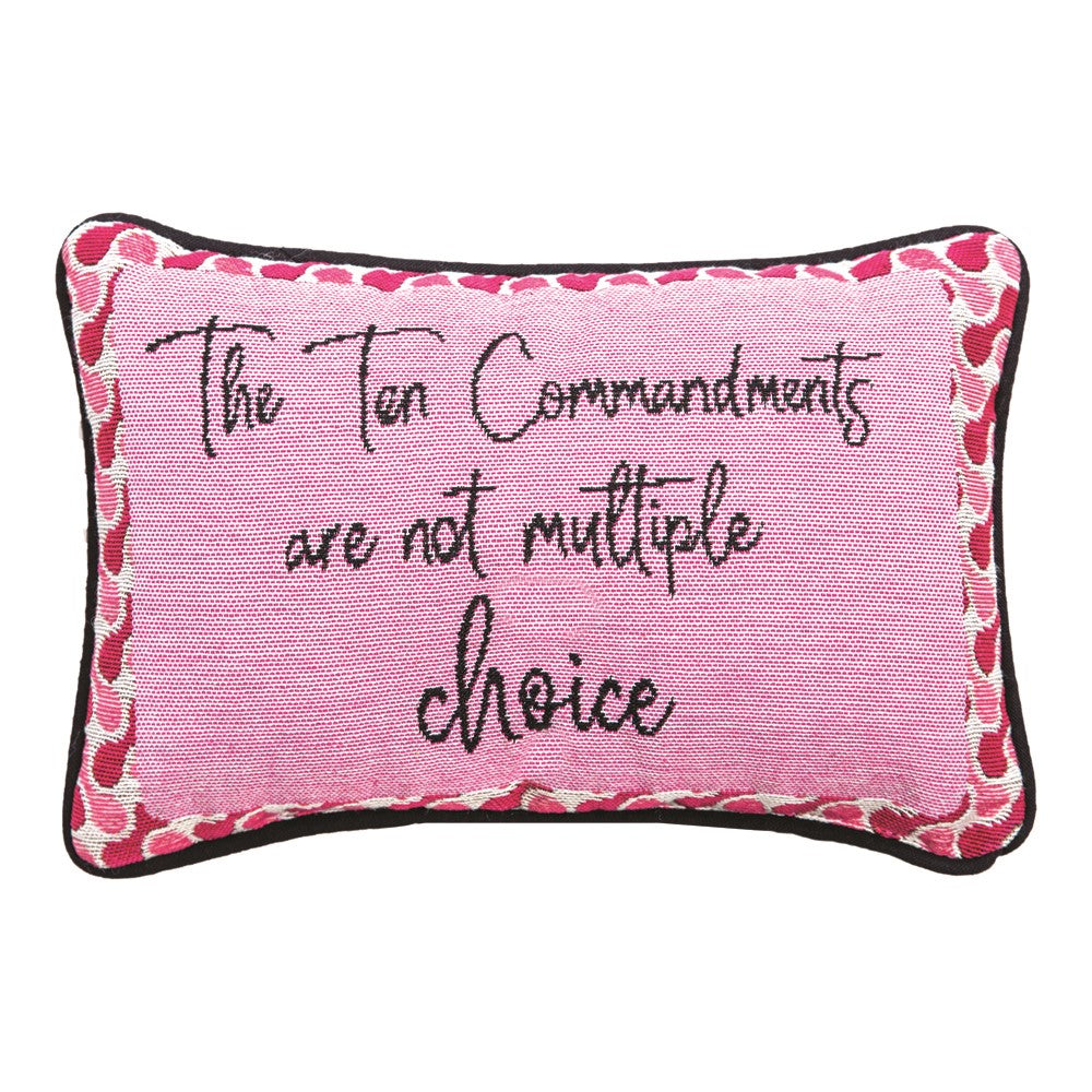 The Ten Commandments Word Pillow 12.5"x8" Throw Pillow