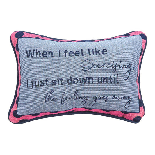 When I Feel Word Pillow 12.5"x8" Throw Pillow