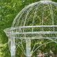 Zina Large Round Iron Garden Gazebo in Antique White