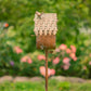 Country Style Iron Birdhouse Stake Farm House