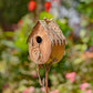 Country Style Iron Birdhouse Stake Farm House