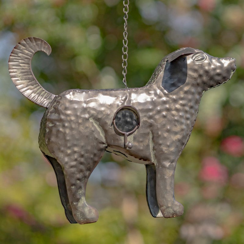 Galvanized Hanging Animal Birdhouse - Dog