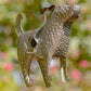 Galvanized Hanging Animal Birdhouse - Dog