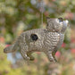 Galvanized Hanging Animal Birdhouse - Cat