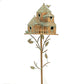 73.75 inch Tall Country Style Multi-Home Iron Birdhouse Stake Plumsteadville