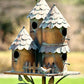 76.75 inch Tall Country Style Multi-Home Iron Birdhouse Stake Pipersville