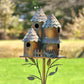 76.75 inch Tall Country Style Multi-Home Iron Birdhouse Stake Pipersville