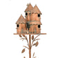 76.75 inch Tall Country Style Multi-Home Iron Birdhouse Stake Pipersville