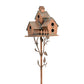 75 inch Tall Country Style Multi-Home Iron Birdhouse Stake New Britain