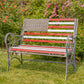 Proud to Be an American Flag Iron Garden Bench