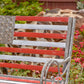 Proud to Be an American Flag Iron Garden Bench