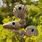 Coastal Style Birdhouse Stake - Seashells