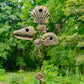 Coastal Style Birdhouse Stake - Seashells