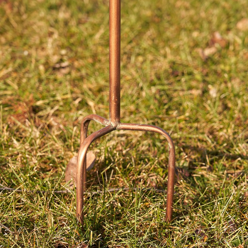 Antique Copper Saran Birdhouse Stake Holly