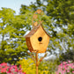 Antique Copper Saran Birdhouse Stake Sheila