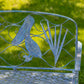 Sarasota Coastal Garden Bench with Pelican and Angelfish