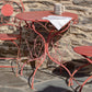 Le Chardenoux 1908 Three Piece Metal Bistro Set in Flamingo Pink