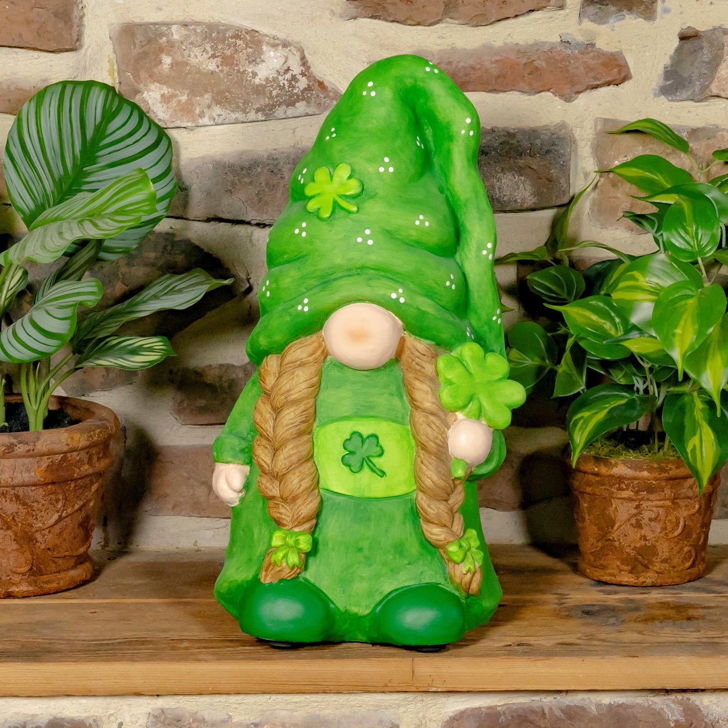 The Shamrocks Set of 6 Assorted St. Patrick's Day Garden Gnomes