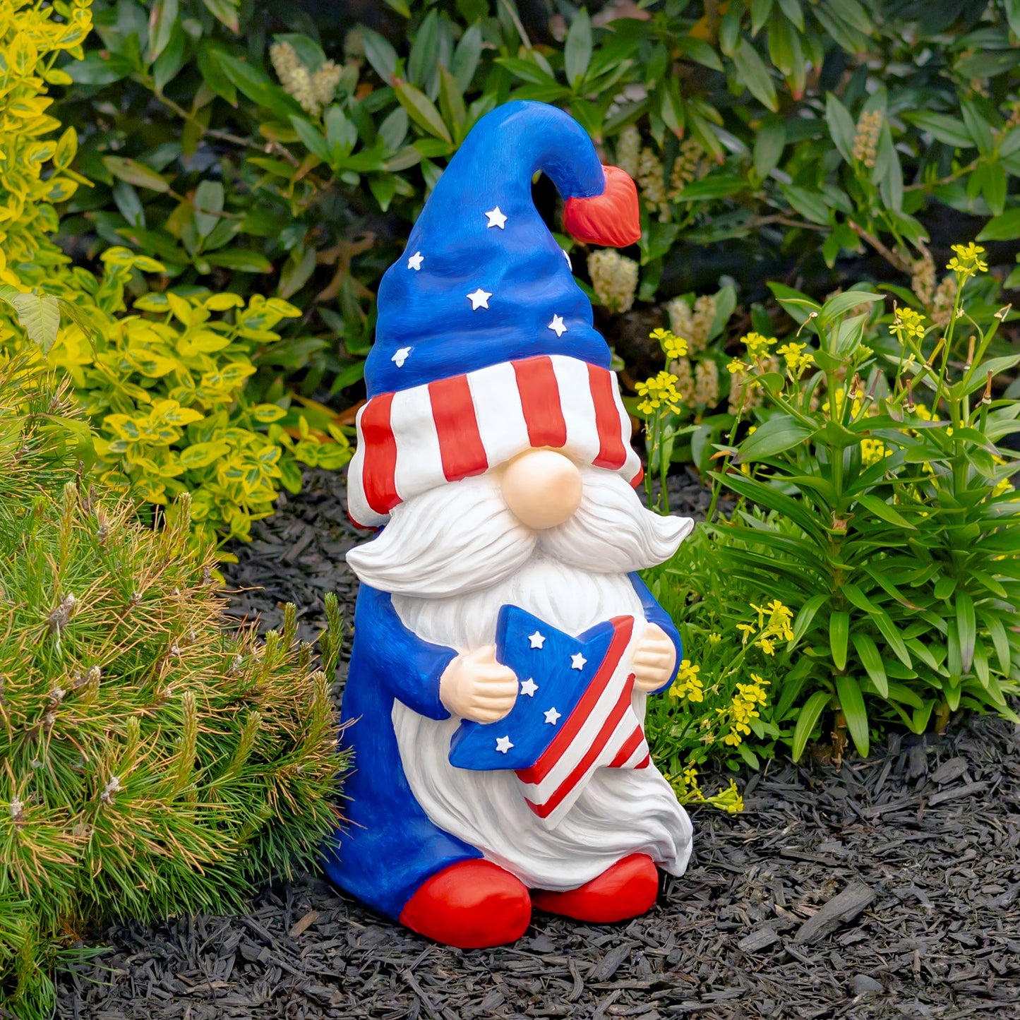 The Americanos Set of 6 Assorted American Patriot Garden Gnomes