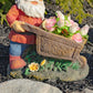 17" Tall Spring Gnome Garden Statue with Wheelbarrow