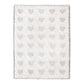 Basket Weave Heart Solid 2-Layer Throw -White-46X60 Woven Throw