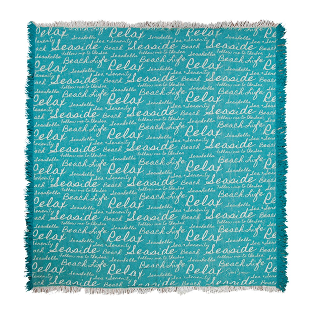 Beach Life Damask Throw 50X60 Damask Throw